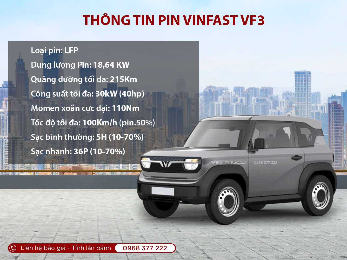 PIN VF3 Vinfast VF3 Vĩnh Phúc